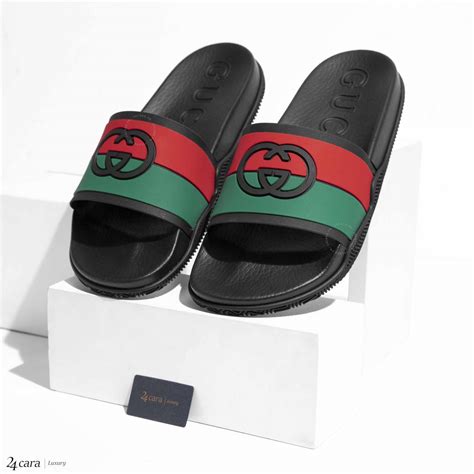 guccy slides men|men gucci interlocking slides.